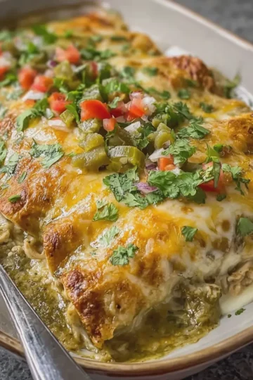 Green Chili Chicken Enchiladas