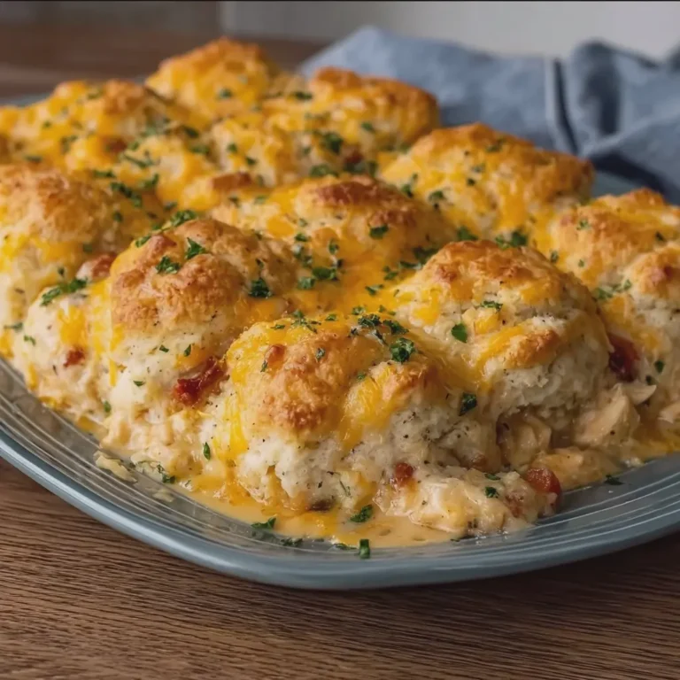 Cheddar Ranch Chicken and Biscuit Casserole