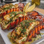 Grilled Lobster Seafood Tails with Garlic Butter Sauce
