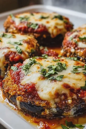 Easy Baked Eggplant Parmesan Cutlets