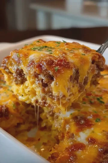 The Cheesiest Million Dollar Cowboy Casserole