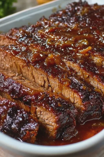 Slow Cooker Glazed Beef Brisket