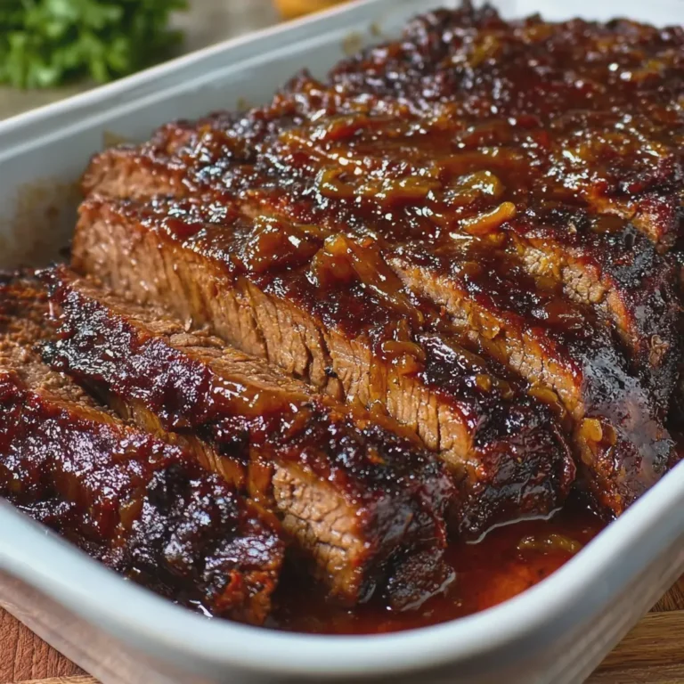 Slow Cooker Glazed Beef Brisket