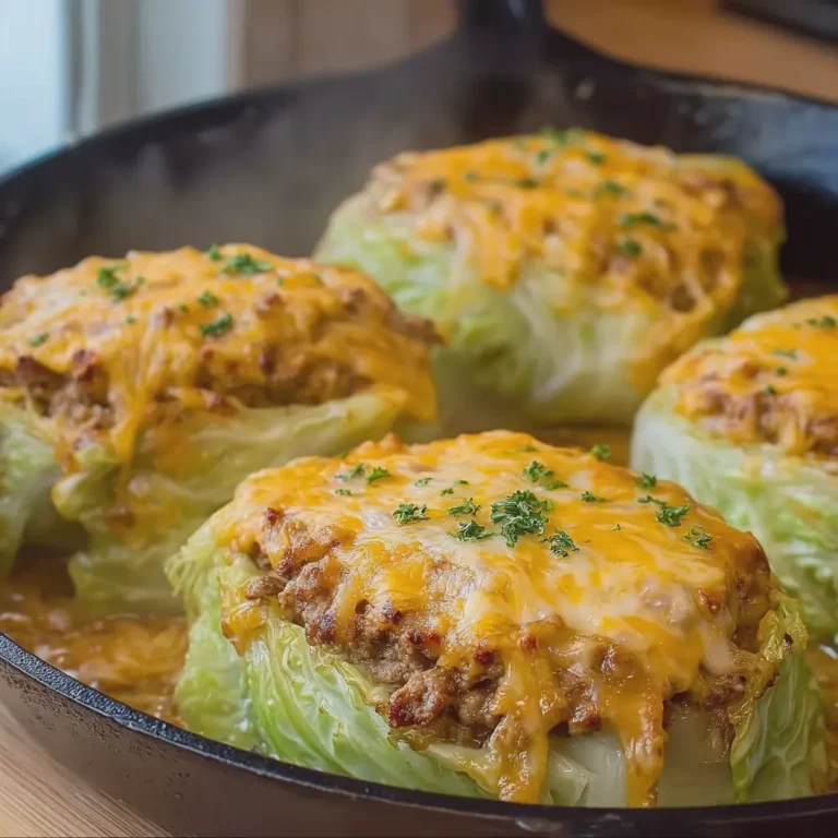 Cheesy Stuffed Cabbage Steaks
