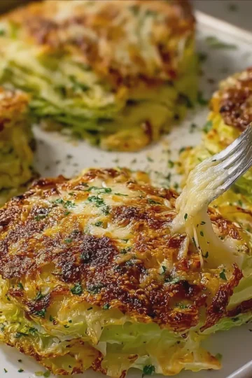 Cheesy Baked Cabbage Steaks