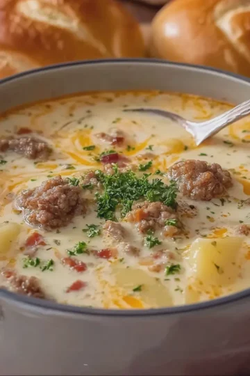 Creamy Potato Hamburger Soup