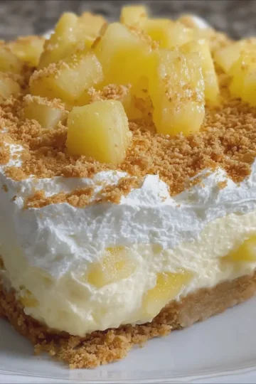 No Bake Pineapple Cream Dessert