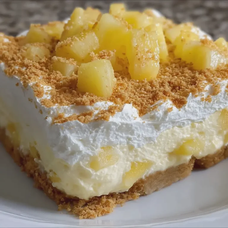 No Bake Pineapple Cream Dessert