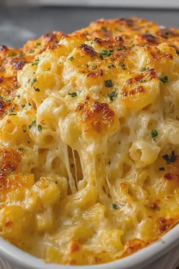 Christmas Creamy Baked Mac and Cheese