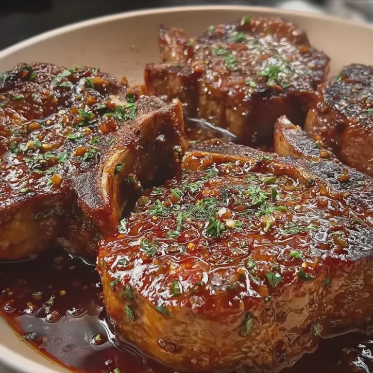 Slow Cooker Glazed Beef Chops