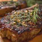 Garlic Rosemary Bone In Ribeye Steak