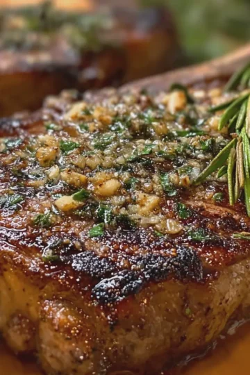 Garlic Rosemary Bone In Ribeye Steak