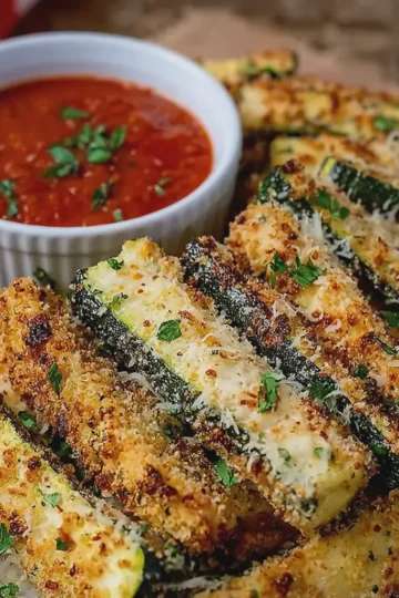 Crispy Baked Parmesan Zucchini Fries