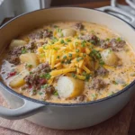 Cheesy Hamburger Potato Soup