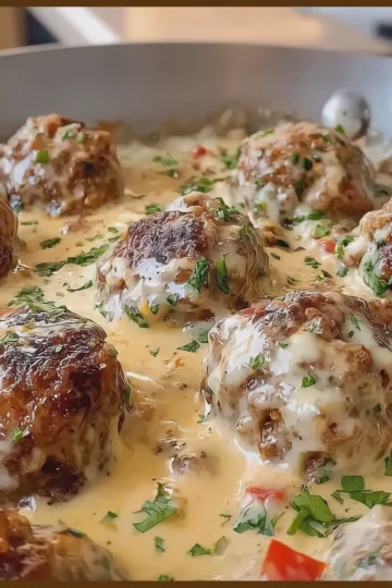 Smothered Beef Meatballs