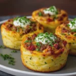 Super Easy Stuffed Mashed Potato Nests