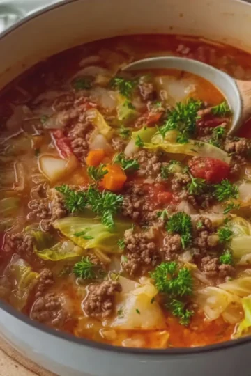 Ground Beef Cabbage Soup