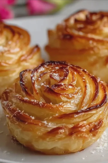 Puff Pastry Apple Roses