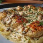 Creamy Chicken Potato Bake with Mushroom Sauce