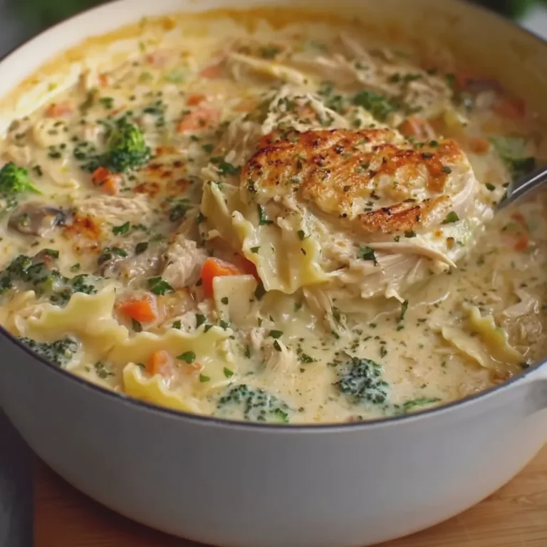 White Chicken Lasagna Soup