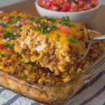 Creamy Loaded Beef Taco Mac Bake