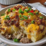 Crockpot Cheesesteak Potato Casserole