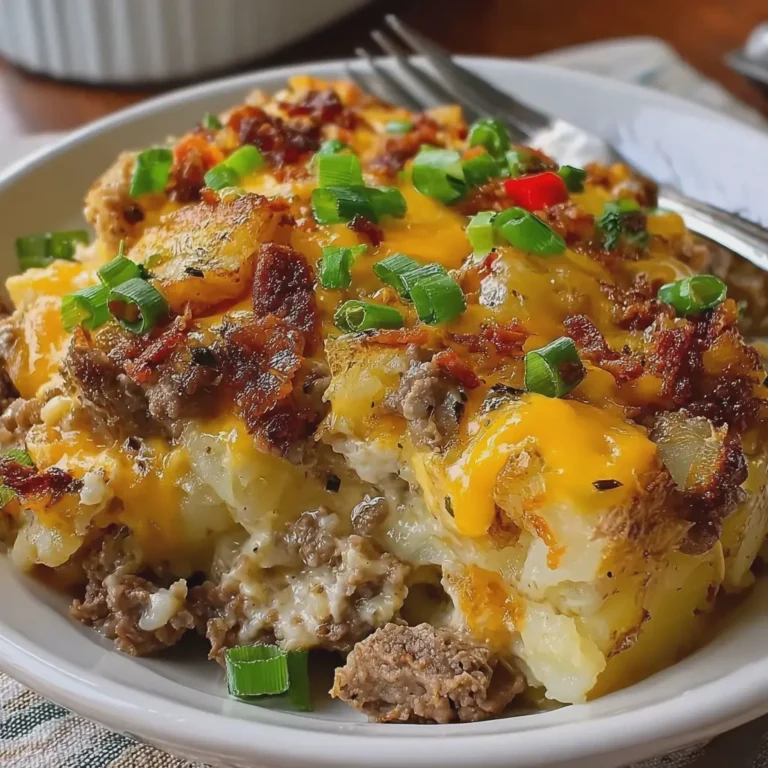 Crockpot Cheesesteak Potato Casserole