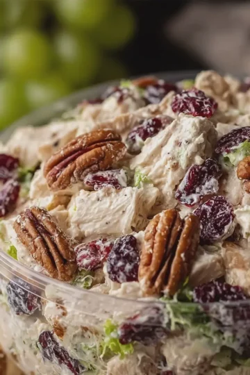 Creamy Cranberry Pecan Chicken Salad