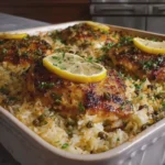 Lemon Piccata Chicken and Rice Bake