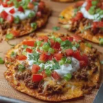 Homemade Mexican Pizza with Crispy Tortillas and Seasoned Beef