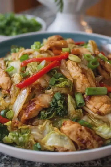 Chinese Chicken Cabbage Stir Fry