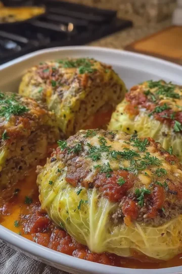 Best Cheesy Ground Beef Stuffed Cabbage
