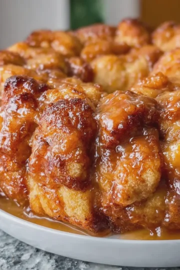 Peach Cobbler Monkey Bread