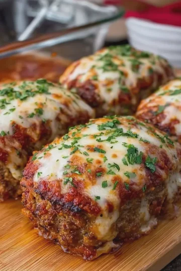 Cheesy Italian Meatloaf Mini Loaves