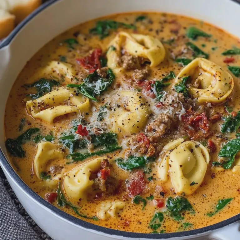Creamy Tuscan Tortellini Soup