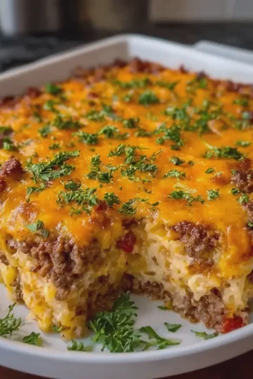 Cheesy Ground Beef Casserole
