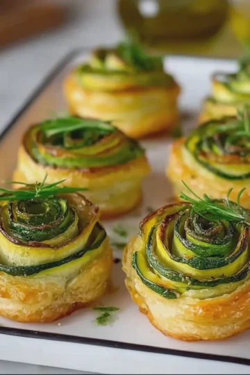 Zucchini Puff Pastry Roses