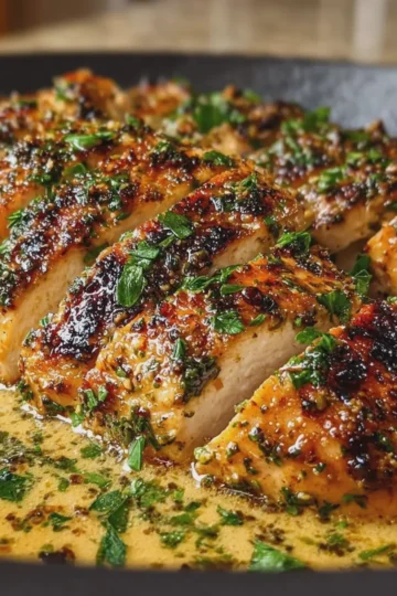 Seared Garlic Herb Butter Chicken Breast