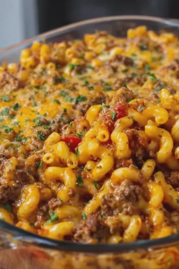 One-Pan Cheesy Beef Goulash