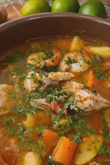 Fish and Shrimp Soup Caldo de Pescado y Camarones