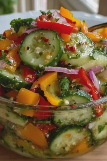 Fresh Cucumber Pepper Salad