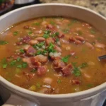 Mexican Pinto Bean Soup with Turkey Bacon