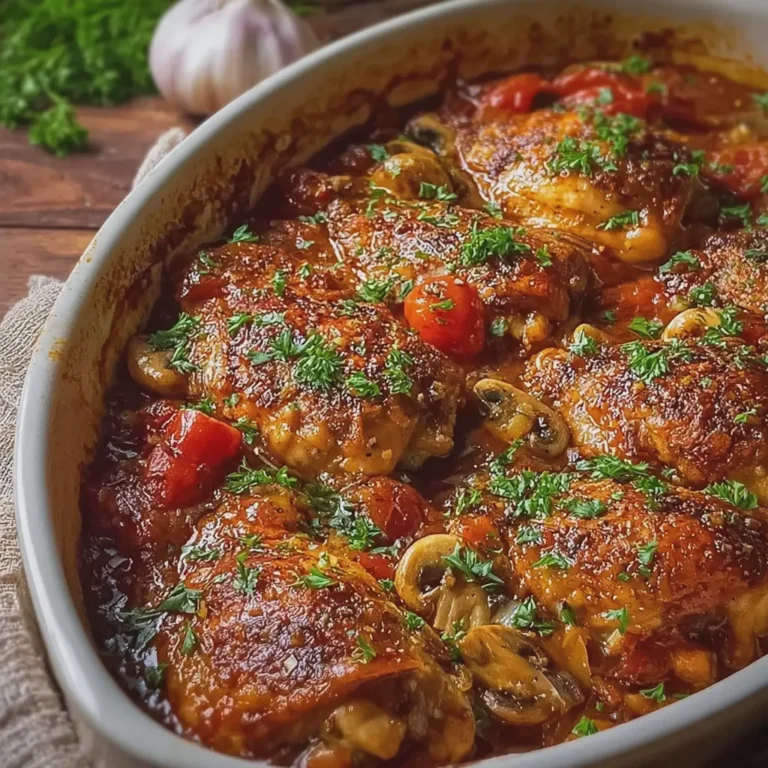 Oven Baked 5 Ingredient Chicken Marengo