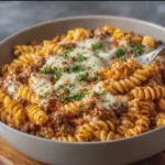 Creamy Beef Rotini with Velveeta Marinara