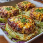 Cheesy Cabbage Burger Steaks