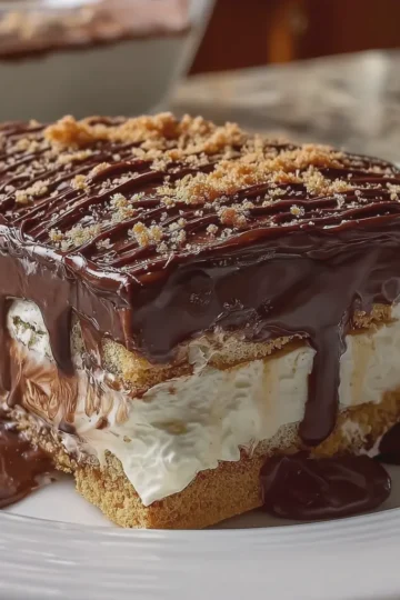 Chocolate Pudding Graham Cracker Dessert