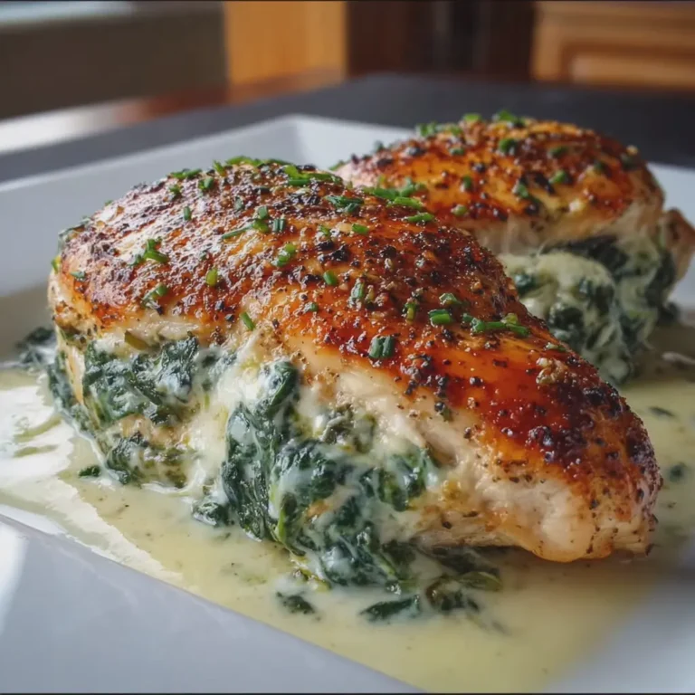 Spinach Cream Cheese Stuffed Chicken Breast