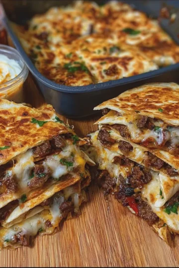 Melty Beef Quesadilla Dunkers