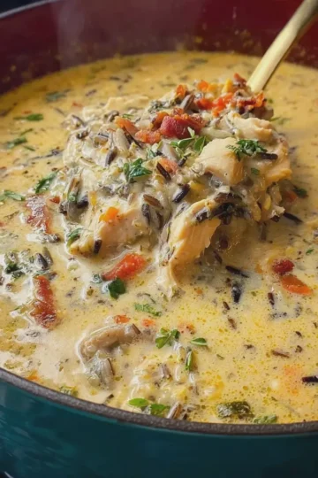 Creamy Marry Me Chicken and Wild Rice Soup