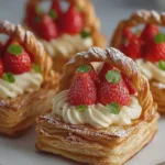 ## Puff Pastry Fruit Baskets with Custard Cream and Strawberries 🍓